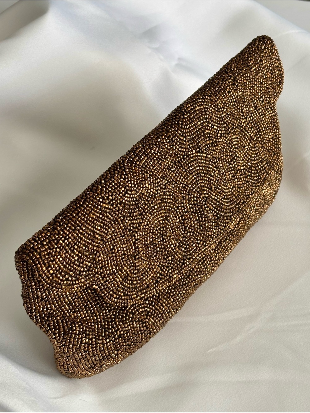 Vintage Walborg Bronze Beaded Evening Clutch Purse Made in Japan - Picture 2 of 10